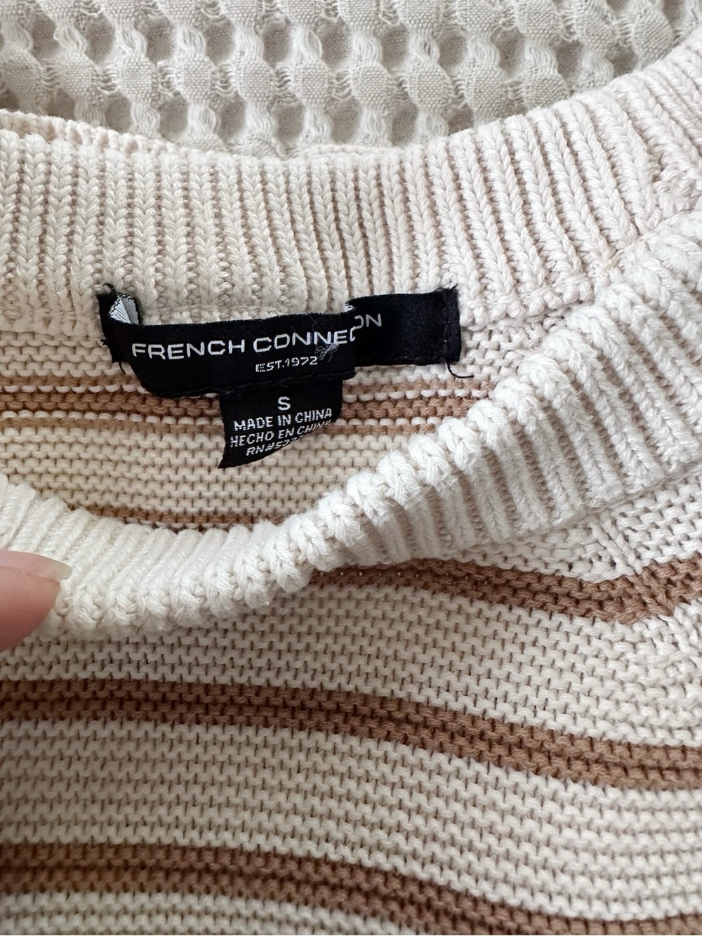 French Connection striped cotton knit sweater - Picture 9 of 9